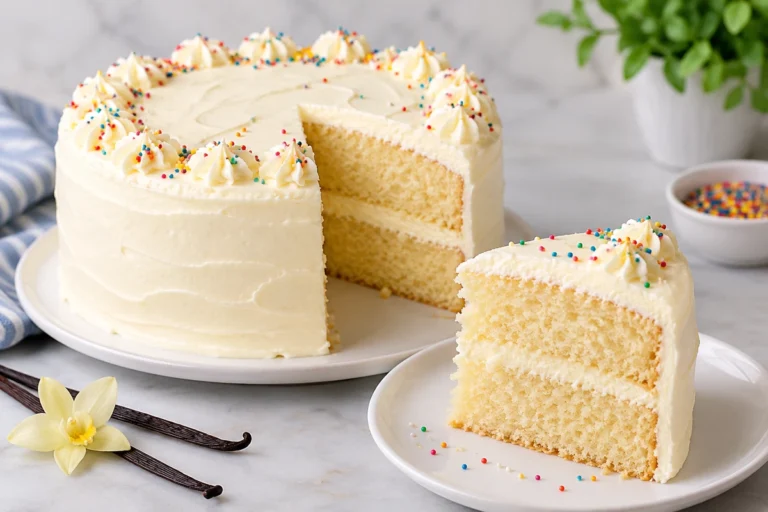 Soft and fluffy vanilla cake recipe